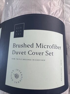 Ella Jayne Microfiber Duvet Cover Set silver